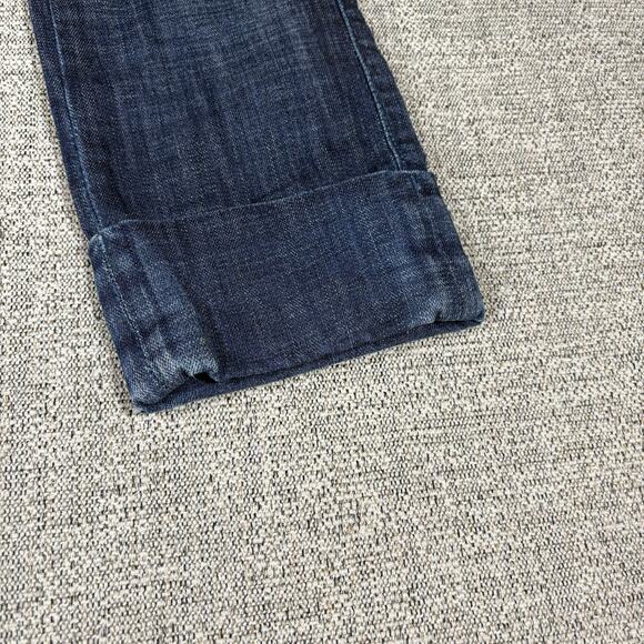 Frankie B Cuffed Crop Capri Jeans Sz 2 Distressed Stretch Cropped Denim - Picture 3 of 5